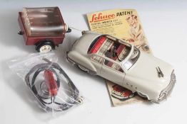 Schuco Patent Ingenico 5311 Kabriolet, 1950er Jahre, U.S.-Zone Germany, Blech, 3-4,5 Volt, beige,