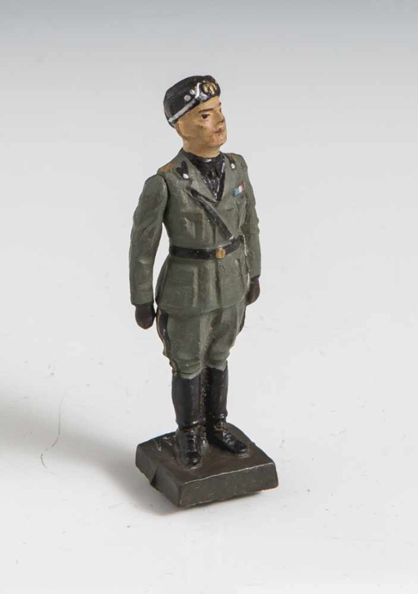 Persönlichkeitsfigur "Duce" Benito Mussolini, "Elastolin", polychrom bemalte Masse, stehend in