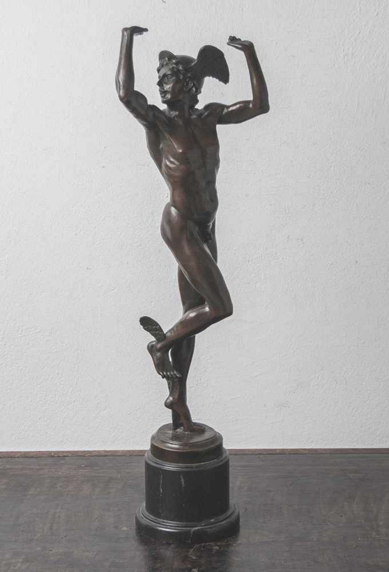 Bronzefigur, Mercurius, 20. Jahrhundert, nach dem Original von Benvenuto Cellini (1500- 1571),