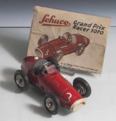 Schuko, Grand Prix Racer, Modellnr. 1070, Made in US-Zone, mit originaler Bedienungsanleitung. O.