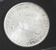 1 Münze, USA, 1/2 Dollar, 1952, Silber, Booker T. Washington u. George W. Carver, vz.