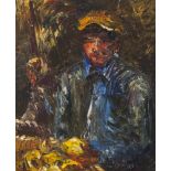Unbekannter Maler (19./20. Jahrhundert), Porträt eines Mannes, Öl/Holz, re. unten sing. und dat. "H.