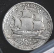 1 Münze, USA, 1/2 Dollar, 1936, Long Island Tercentenary, vz.