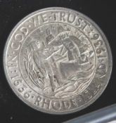 1 Münze, USA, 1/2 Dollar, 1936, 300. Jahrestag der Besiedlung von Rhode Island, vz.