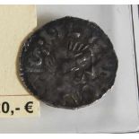 1 Münze, Würzburg, Heinrich von Berg 1192-97, Denar, Ehwald 3301, s. DM ca. 1,3 cm.