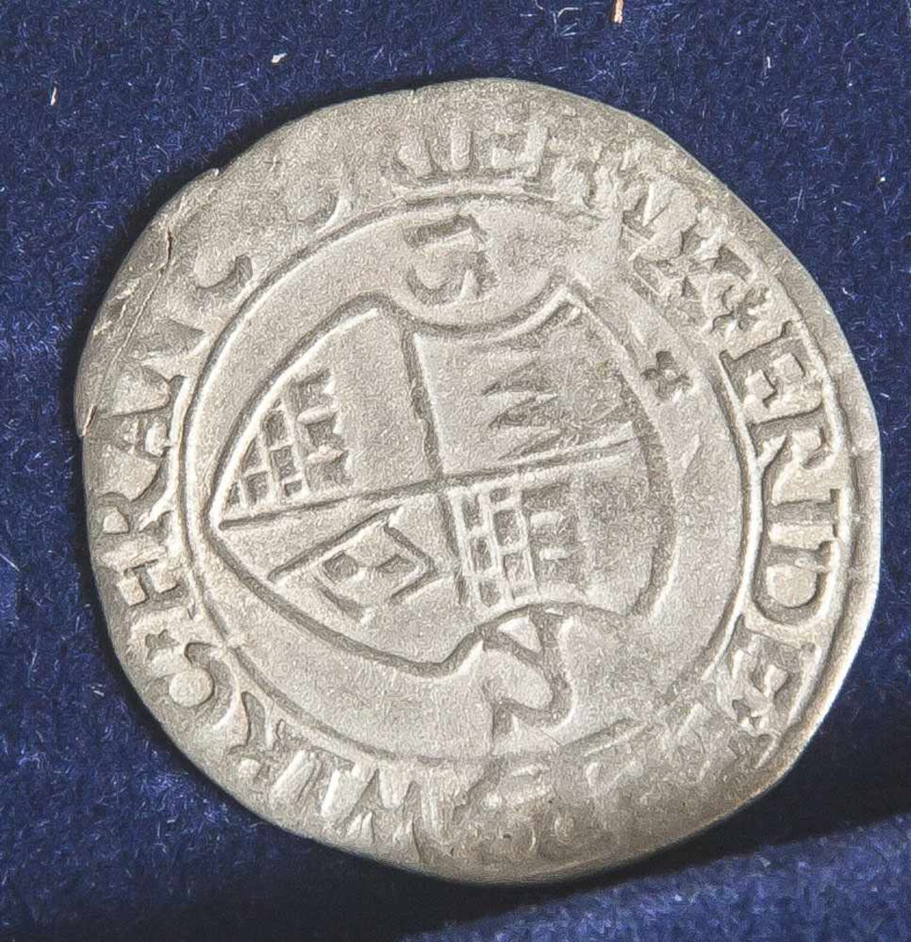 1 Münze, Würzburg, Friedrich von Wilsberg, 1 Körtling 1572, ss. DM ca. 2,1 cm.