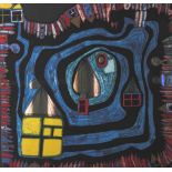 Hundertwasser, Friedensreich (1928-2000), "End of the water", WVZ 808, Farbfoliendruck. Ca. 37,5 x