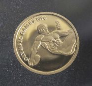 1 Münze, Samoa i Sisifo, 10 Dollar, 1995, Gold, Olympic Games 1996 Diskuswerfer, PP.