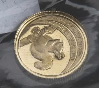 1 Münze, Andorra, 5 Diners, 1994, Gold, Eichhörnchen, PP.
