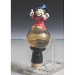 Weinflaschenverschluß, Mickey Mouse, als Zauberlehrling, wohl 1970er Jahre, Made in China, L. ca. 10