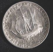 1 Münze, USA, 1/2 Dollar, 1920, Pilgrim Tercentenary Celebration 1620-1920.