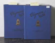 Die Olympischen Spiele 1936. Zigarettenbilderalbum. Band 1 und 2. Cigaretten-Bilderdienst Altona-