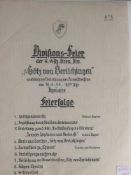 SS Division "Götz von Berlichingen" Zeremonie, Programm & Route. Ein Paar Dokumente im