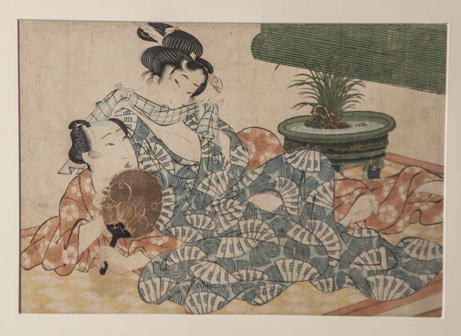 Eisen, Keisai oder Ikeda (1790-1848), Liebespaar. Erstes Blatt einer Shunga-Folge. Um 1812.