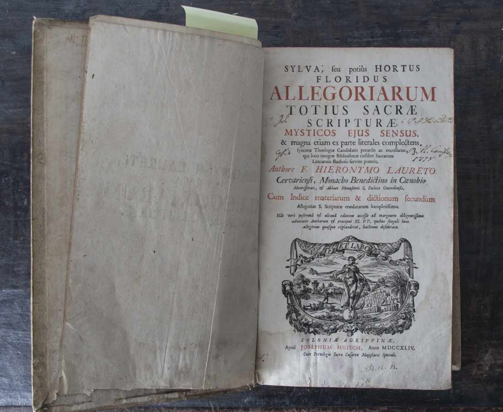 Lauretus, Hieronymus, Sylva, seu potius hortus floridus allegoriarum totius sacrae scripturae - Image 2 of 2