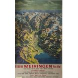 Bieder, Max (1906-1994), "Brienz - Meiringen - Haslital, Plakat/Farboffset, Verkehrsverein Meiringen