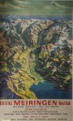 Bieder, Max (1906-1994), "Brienz - Meiringen - Haslital, Plakat/Farboffset, Verkehrsverein Meiringen