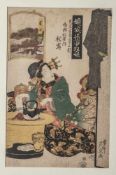 Eisen, Ikeda (1790-1848), Mitate Yoshiwara Gojusan tsui. Keisai dochu sugeroku. Aus: Yoshiwara