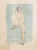 Breker, Arno (1900-1991), Sitzender weiblicher Akt, Farblithographie, re. u. sign. u. dat. (19)71,
