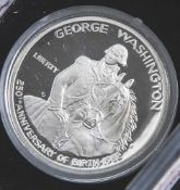 1 Münze, USA, 1/2 Dollar, 1982, Silber, George Washington, PP.