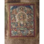 Thangka, wohl Tibet 1. Hälfte 19. Jahrhundert, Darstellung: die 8 Manifestationen des Padmasambhava,