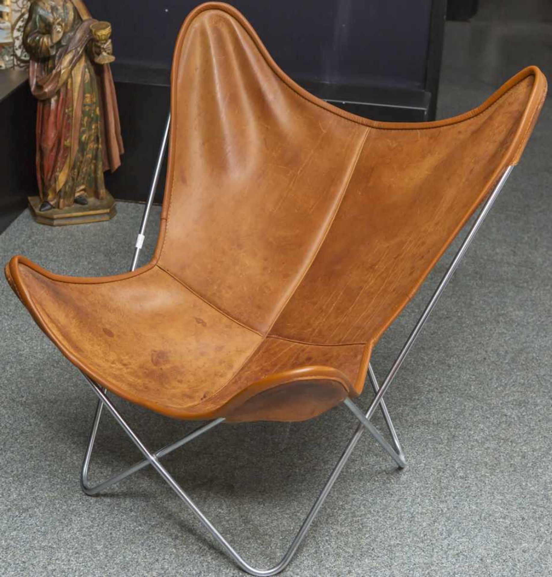 Hardoy Chair (auch Butterfly Sessel genannt), Entwurf 1939 von Ferrari-Hardoy, das hier angebotene