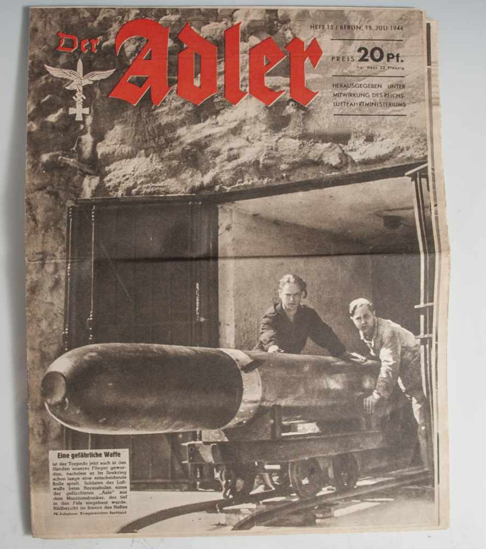 Zeitschrift "Der Adler", Heft 15, Scherl Verlag, Berlin, 18. Juli 1944.