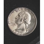 1 Münze, USA, 1/4 Dollar, 1964, George Washington.