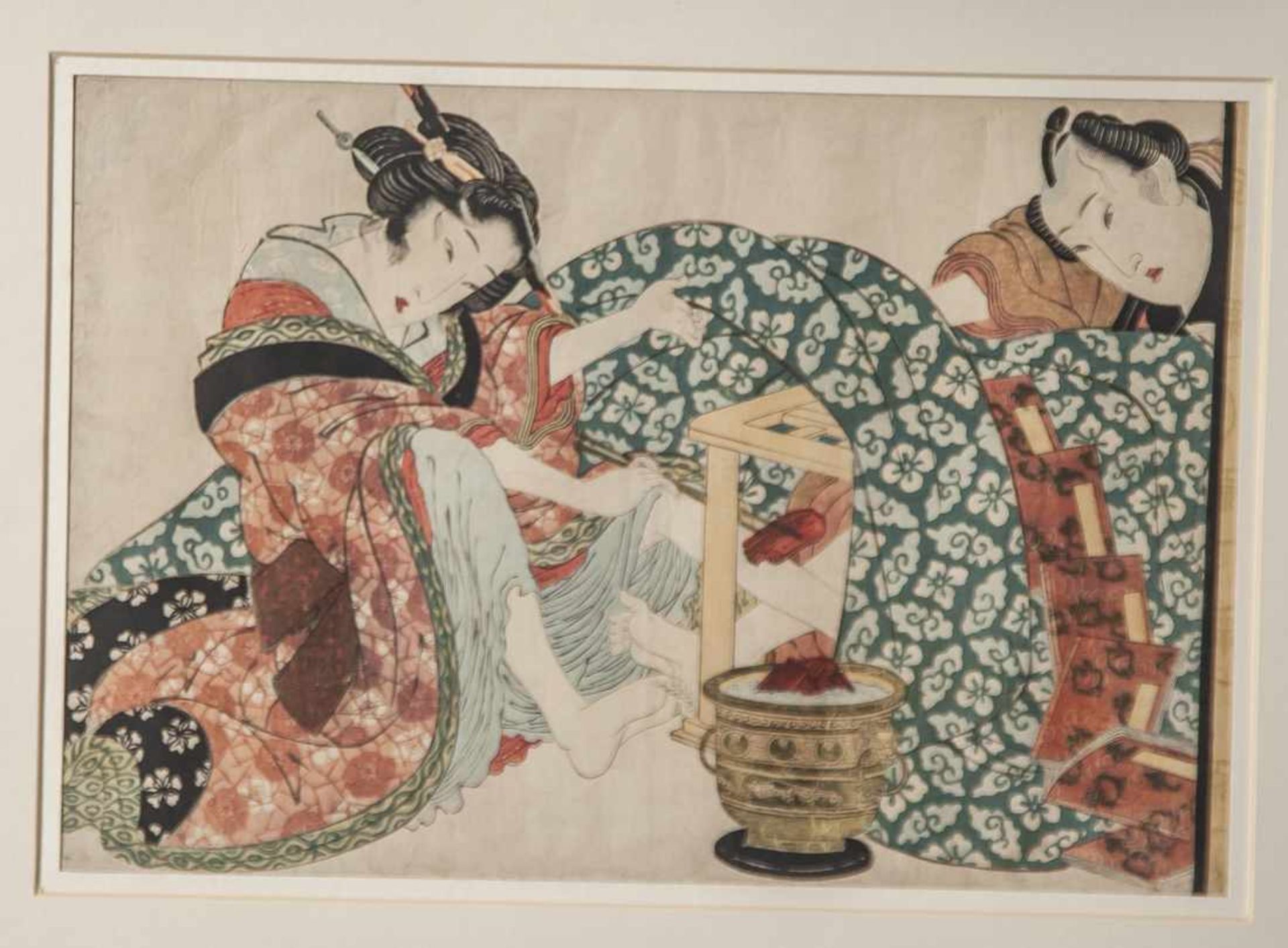Eizan, Kikugawa, (wohl, 1787-1867), Farbholzschnitt, ca. 26 x 38 cm, PP, ungerahmt.