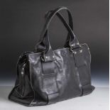 Damenhandtasche, Francesco Biasia, schwarzes Glattleder, Metallmontierung. Mit zwei Tragegriffen.