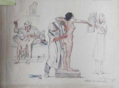 Hoffmann, Gaston (1883-1960), "Atelier de reparation", Farblithographie, re. u. sign. u. bez., re.