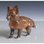 Figurine, kleiner Fuchs, Rosenthal, grüne Manufakturmarke, Classic Rose Collection,