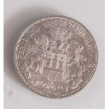 1 Münze, Deutsches Reich, 1914, J, 3 Mark, Hansestadt Hamburg.