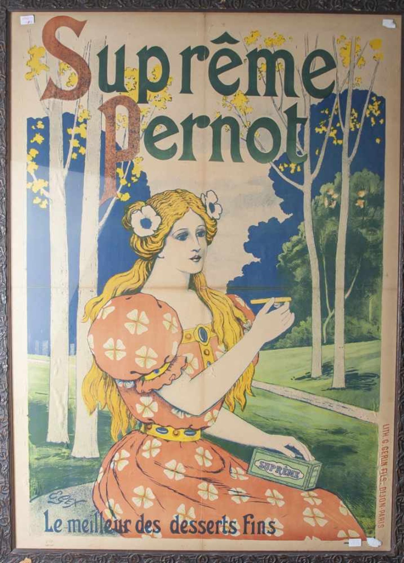 Gex, E. (19./20. Jahrhundert), "Suprême Pernot - Le meilleur des desserts Fins", Plakat,