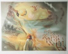 "Galacidalacidesoxyribonucleicacid", nach Salvador Dali (1904-1989), ca. 73 x 95 cm, aufwändige