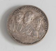 Silberne Medaille, Eröffnung der Ersten Deutschen Eisenbahn, 7. Dez. 1835, Nürnberg-Fürth,