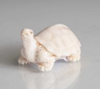 Netsuke, Schildkröte, Japan, Meiji-Zeit, wohl Ende 19. Jahrhundert, Elfenbein, fein geschnitzt und