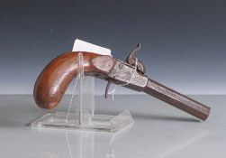 Kleine Taschenpistole, 19. Jahrhundert, Percussion, Achtkantlauf.