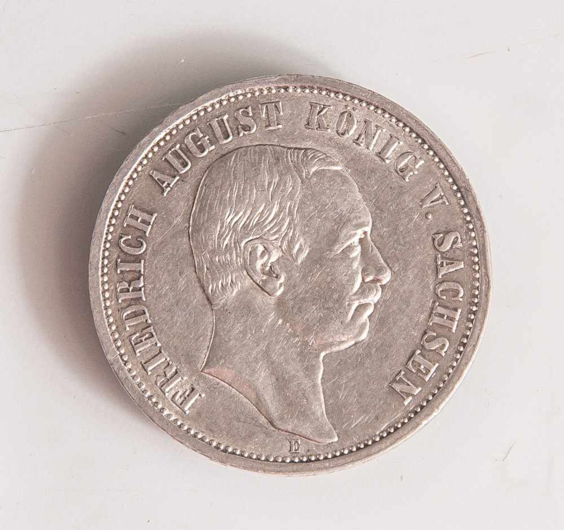 1 Münze, Deutsches Reich, 1912, E, 3 Mark, Friedrich August von Sachsen.