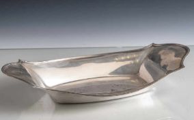 Ovale Schale in Gondelform, Sterling, 20. Jahrhundert, gem.: Sterling u. Nr. 507XX. Glatte