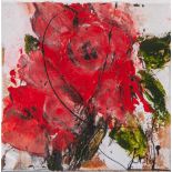 Jani, "Rote Rosen", Acryl/Lw, re. u. sign. Ca. 20 x 20 cm, auf Keilrahmen aufgezogen.