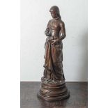 Grégorie, Jean-Louis (1840-1890), Marguerite, Bronze, dunkel patiniert. Darstellung des Gretchens