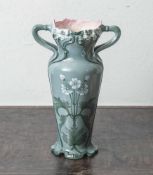 Vase, Franz Anton Mehlem/Bonn, Manufakturmarke, Preßmarke, Modellnr. 276, Keramik, Krakeleeglasur,