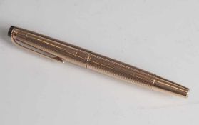 Füllfederhalter, Montblanc, Meisterstück No. 94, Gelbgold 585, m. freiem Gravurfeld. Ca. 26,25