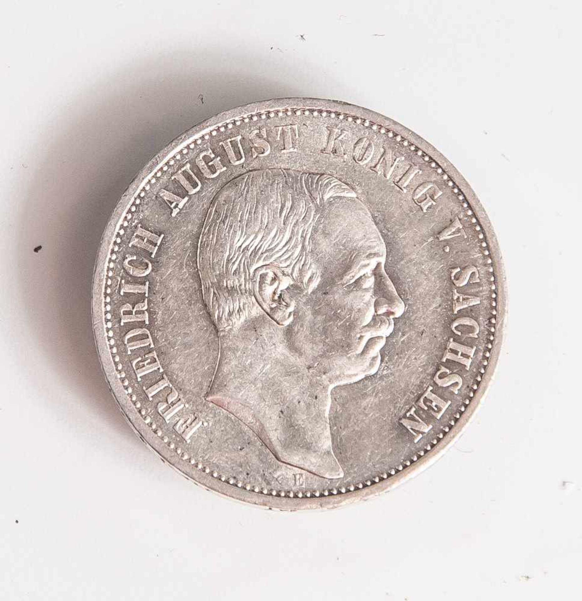 1 Münze, Deutsches Reich, 1912, E, 3 Mark, Friedrich August König v. Sachsen.