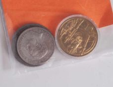 Konvolut von 3 Münzen/Medaillen, bestehend aus: a) 3 RM, 1911, Wilhelm II., A, b) 5 RM, 1908,