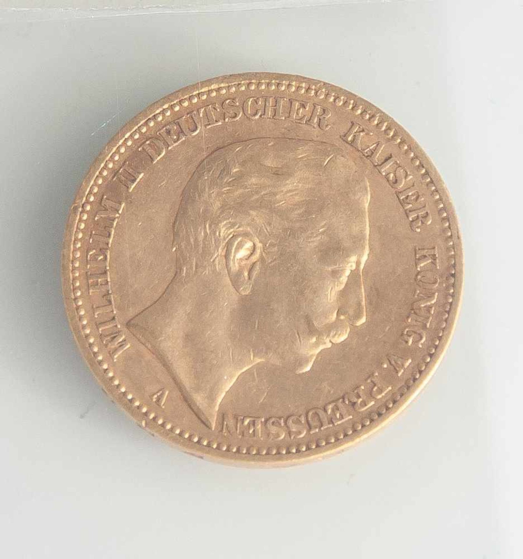 Goldmünze, 20 Mark Wilhelm II, Preußen, 1899, Münzstätte A, 900/1000, 7,96 gr.