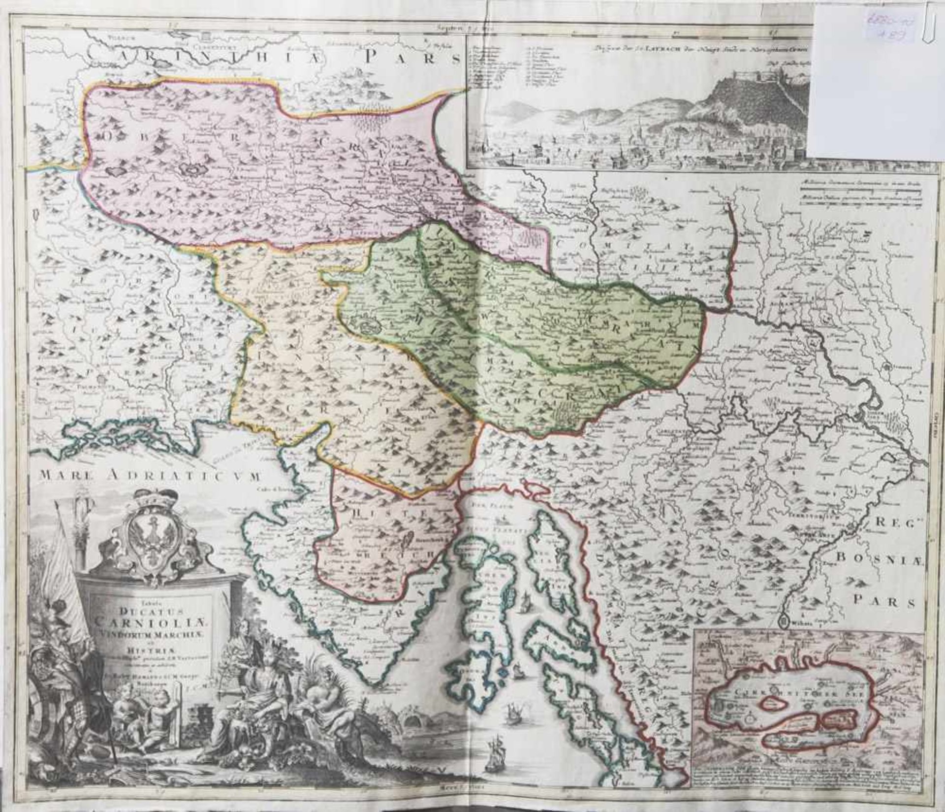 Homann, Johann Baptist (1664-1724), Tabula ducatus Carnioliae vindorum marchiae et Histriae (...),