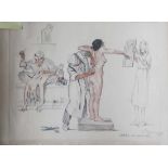 Hoffmann, Gaston (1883-1960), "Atelier de reparation", Farblithographie, re. u. sign. u. bez., re.