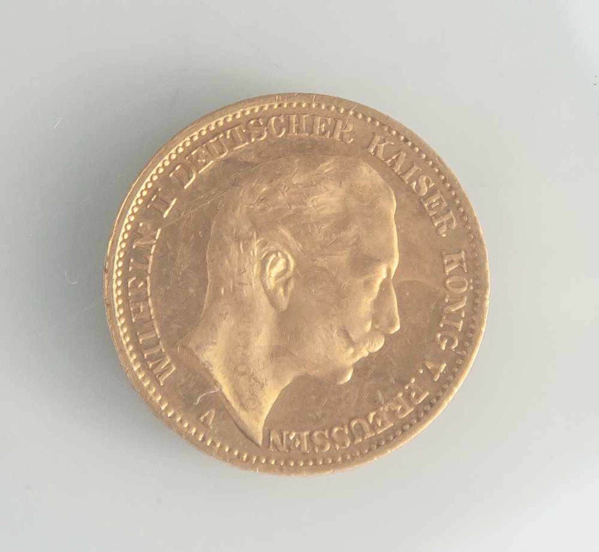 Goldmünze, 20 Mark Wilhelm II, Preußen, 1913, Münzstätte A, 900/1000, 7,96 gr.